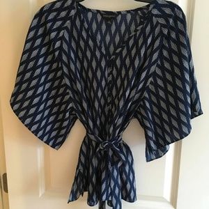 Banana Republic Ikat Kimono Blouse - PETITE MEDIUM